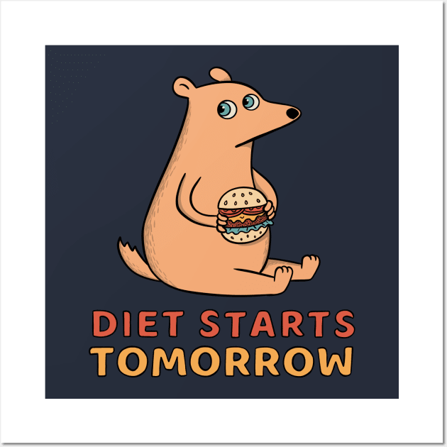 Diet starts tomorrow Wall Art by coffeeman